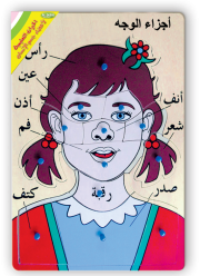 التركيبات التعليمية لأجزاء الوجه أنثى عربي